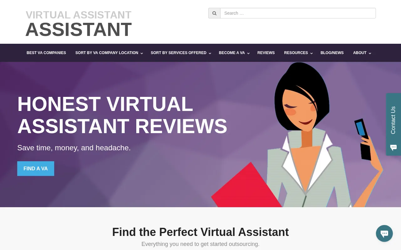 Virtual Assistant Assistant homepage